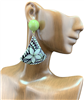 EJ72635 SAGE MULTI FLOWER TRIANGULAR POST DANGLE EARRINGS