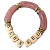 FB2957 BLESSED WOODEN/ ACRYLIC BRACELET