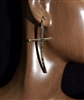 HE1278 METAL CROSS EARRINGS