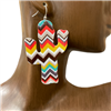 HE20911  TRIVAL ABSTRACT CACTUS EARRINGS