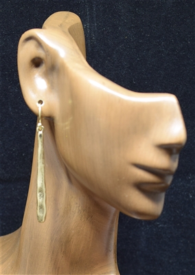 HE315 HAMMERED DANGLE EARRINGS