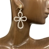 HE3675 HAMMERED CROSS EARRINGS