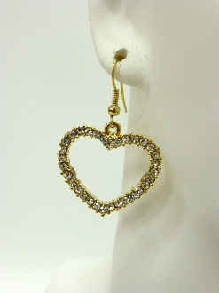 HE4567 OPEN HEART RHINESTONE EARRING