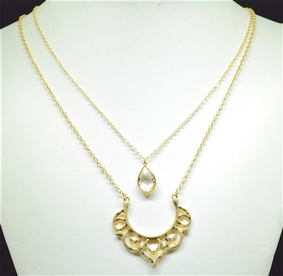 HN4290 HAMMERED NECKLACE