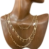 HN4817 SMALL CROSS & CHAIN 3 PCS SET NECKLACE