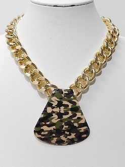 HWN10004 CHAIN CAMO NECKLACE