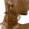 KE8863G GOLD HAPPY HALLOWEEN PUMPKIN EARRINGS