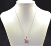 M03444NLRO Never Give Up Pink Ribbon Necklace