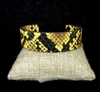 MB070-Y4 YELLOW SNAKE SKIN CUFF BANGLE