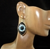 MB23-19 RHINESTONE EVIL EYE POST EARRINGS