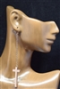 MDE35207 CROSS EARRINGS 3PC SET