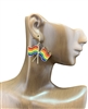 ME10663 RAINBOW GOLD FLAGS EPOXY EARRINGS