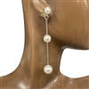 ME90348 CHAIN LINK PEARL EARRING