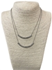 N-4709  MULTI LAYERED BAR SHORT NECKLACE