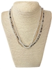 NJ70853  CHAIN WITH PEARL /CRYSTAL  NECKLACE