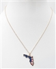 ON1016 AMERICAN FLAG FL NECKLACE