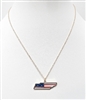 ON1019 AMERICAN FLAG TN NECKLACE