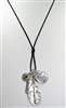 ON2187 "BELIEVE" CROSS CORD NECKLACE