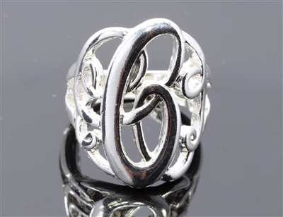 OR0609S LETTER C MONOGRAM RING