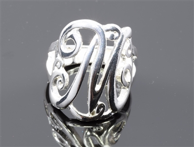 OR0617S LETTER M MONOGRAM RING