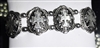 QB-4850 SILVER CROSS STRETCH BRACELET