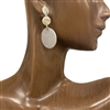 QE-5274 PEARL & HAMMERED EARRINGS