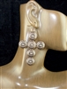 QE-5521 HAMMERED ANTIQUE CROSS EARRINGS