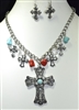 QNE-10655 CROSS CHAIN NECKLACE SET