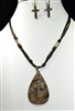 QNE-14442 WOOD CROSS NECKLACE SET