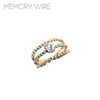 R1433 RHINESTONE 3 LINE & STONE CUFF RING