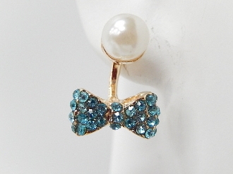 RE1007 PEARL BOW EARRING