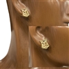 SE119 MATTE SMALL OWL STUD EARRINGS