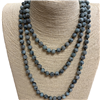 SN608KWI KIWI 60'' 8MM SEMI PRECIOUS STONE NECKLACE