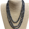 SN608LG 60" 8MM LITE GRAY SEMI PRECIOUS STONE NECKLACE