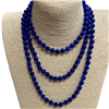 SN608RB 60" 8MM ROYAL BLUE SEMI PRECIOUS STONE NECKLACE