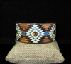 TB1168 BROWN MULTI ABSTRACT CUFF BRACELET