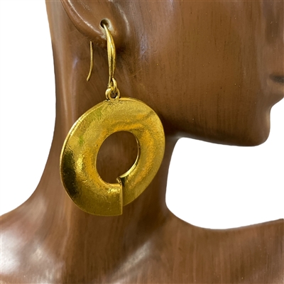 TE0101 ANTIQUE OPEN CIRCLE EARRINGS