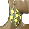 TE1717 CLEAR & PINEAPPLES DANGLE EARRINGS