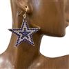 VE4014 RHINESTONE STAR EARRINGS