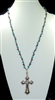 ZQN1710-2 RHINESTONE CROSS NECKLACE