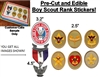 PRE-CUT Boy Scout Eagle Scout Ranks EDIBLE Cake Stickers | Court of Honor Cake | Edible Cake Stickers | Fondant Stickers | Boy Scout Cake
