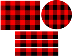 Red and Black Buffalo Check Plaid Pattern Edible Cake Topper Image, Cupcakes, or Cake Strips, Buffalo Plaid Cake, Buffalo Check Cake Wraps