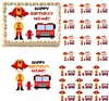 Firefighter BOY Fire Truck Theme Edible Cake Topper Image Frosting Sheet - All Sizes!