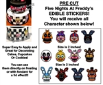 Five Nights at Freddy's Edible Cake Stickers Edible Decal Cut Outs FNAF Cake