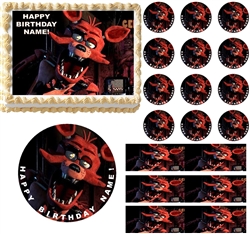FIVE NIGHTS AT FREDDY'S FOXY FOX Edible Cake Topper Image Frosting Sheet Cake Decoration