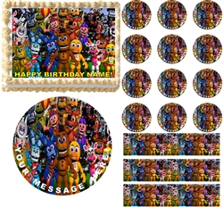 FIVE NIGHTS AT FREDDY'S World Edible Cake Topper Image Frosting Sheet NEW