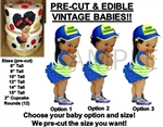 PRE-CUT Fresh Princess Blue Yellow Green Cap Girl EDIBLE Cake Topper Image Baby