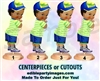 Fresh Prince Baby Boy Centerpiece with Stand OR Cutouts, Little Fresh Prince
