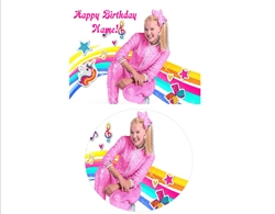 JoJo Siwa Rainbow Colors Music EDIBLE Cake Topper Cupcakes Sugar Sheet Decoration