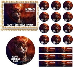 King Kong Skull Island Edible Cake Topper Image Frosting Sheet Cake Decoration